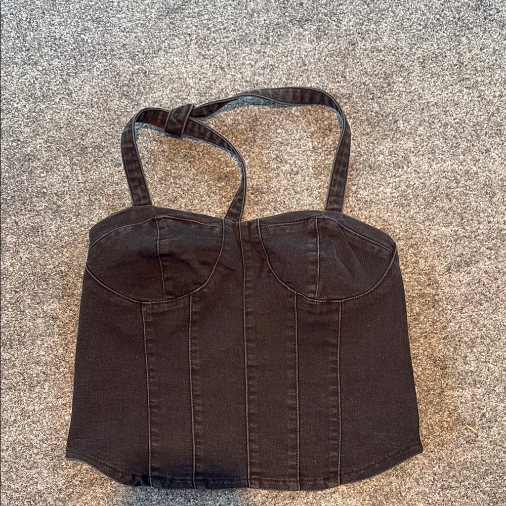 NWT | Oat New York Black Denim Top - Size Medium
